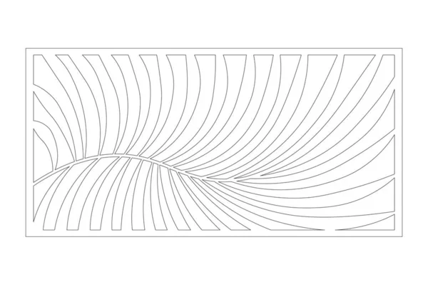 Декоративная карта для резки. Рисунок пальм. Лазерная резка. Отношение 1: 2. Векторная иллюстрация . — стоковый вектор