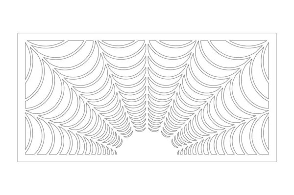 用于切割的装饰卡。抽象线性模式。激光切割万圣节面板。比率 1：2。矢量插图. — 图库矢量图片