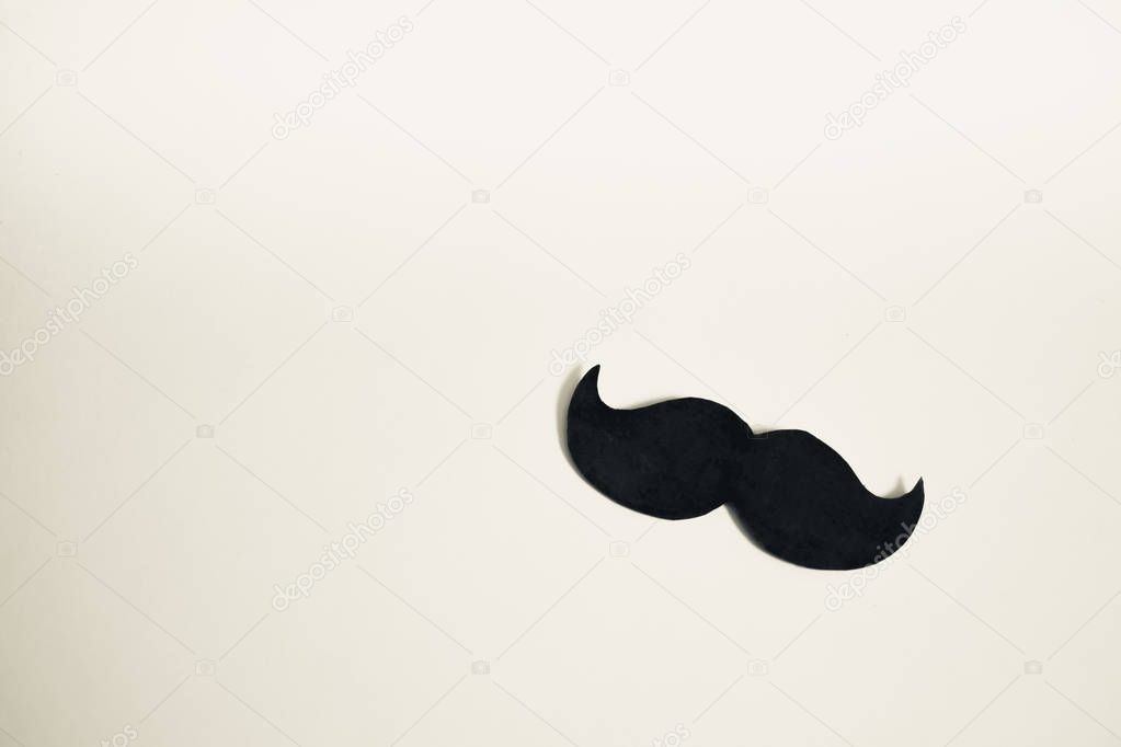 Moustache on isolated background, fathers day, movember, holidays, with copy space