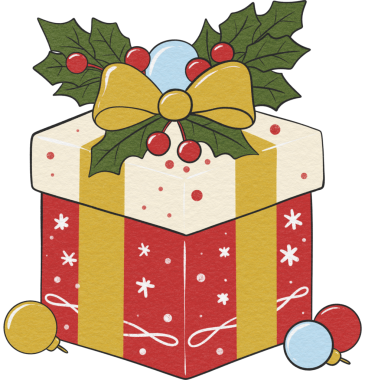 Wrapped Christmas gifts with festive ribbons and bows, perfect for holiday decor and celebration.