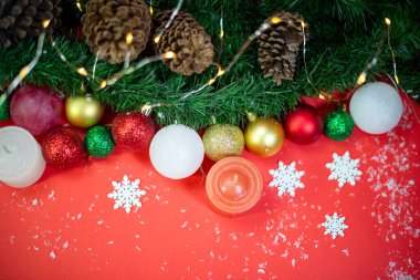 Noel arka plan. Seçici odak.