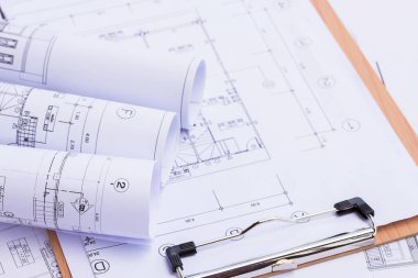 Proje mühendisliği işleri için mimari planı ve rulo planlar