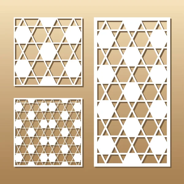 Laser cut panel — Stock Vector