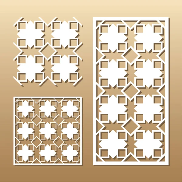 Laser cut panel — Stock Vector