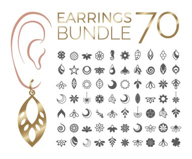70 Bundle earrings clipart