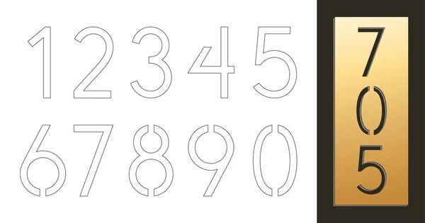 10 шаблонів номерів — стоковий вектор