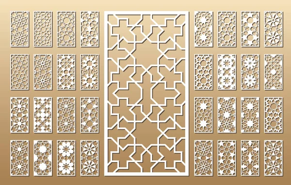 Vector laser cut panels — Stock Vector