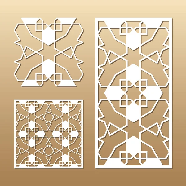 Laser cut vector panel — Stock Vector