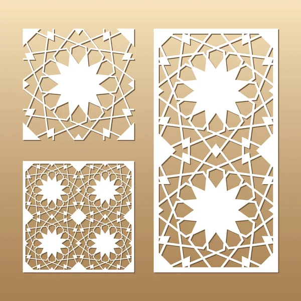 Laser cut vector panel — Stock Vector