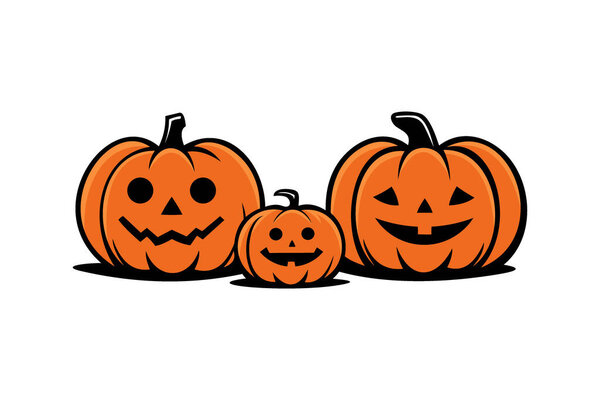 Halloween Pumpkins Vector Illustration