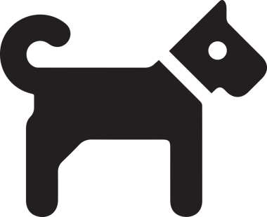 Dog icon symbol illustration in PNG format featuring a simple minimalist design of a cute dog face silhouette vector clipart for digital projects web design mobile app UI logo branding sticker print decoration and modern graphic elements