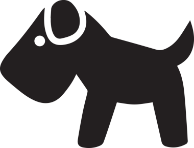 Dog icon symbol illustration in PNG format featuring a simple minimalist design of a cute dog face silhouette vector clipart for digital projects web design mobile app UI logo branding sticker print decoration and modern graphic elements