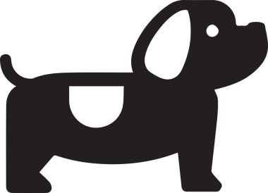 Dog icon symbol illustration in PNG format featuring a simple minimalist design of a cute dog face silhouette vector clipart for digital projects web design mobile app UI logo branding sticker print decoration and modern graphic elements