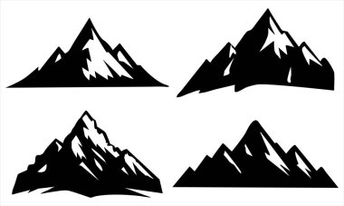 Dağ Silueti Simgesi Cesur Kara Tepeler Macera, Açık Hava Markalaşması ve Doğa Tasarım Projeleri