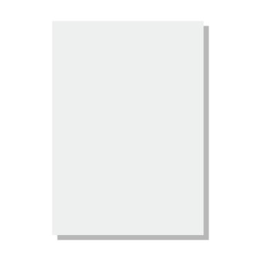 Notlar, Şablonlar ve Belge Tasarımı için Boş Kağıt Simgesi Düz Beyaz Dikdörtgenler