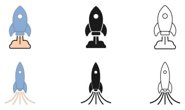 Roket Simgesi Ayarlandı. Durağan ve Başlatılan Değişiklikler