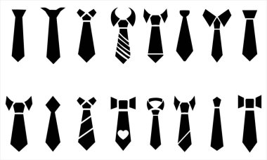 Kravat ve Yay Kravat Siluet Vektörü Ayarları