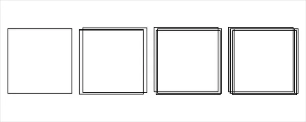 El Çizimi Kare Çerçeve Seti - Beyaz Çizim Kenarlıkları