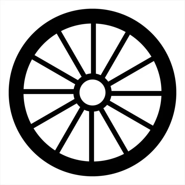 Beyaz arkaplanda tekerlek siluetleri simgesi