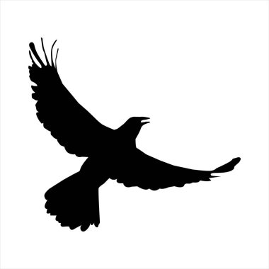 kuş silueti vektör simgesi