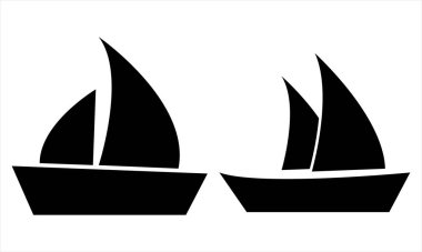 Beyaz arkaplanda yelkenli vektörü