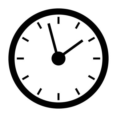 Beyaz arkaplanda saat