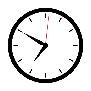 Beyaz arkaplanda saat