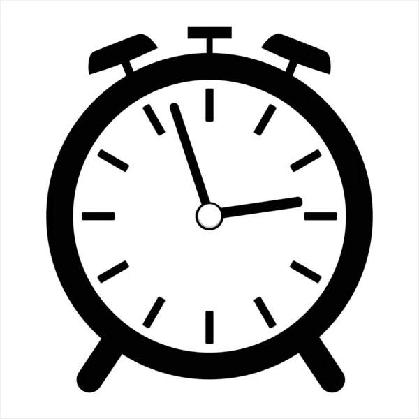 Beyaz arkaplanda alarm saat simgesi