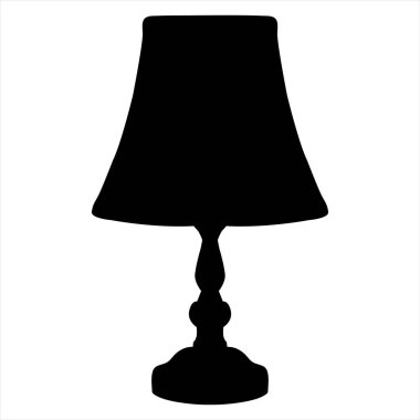 Masa lambası siluet vektör simgesi