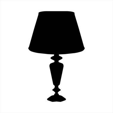 Masa lambası siluet vektör simgesi
