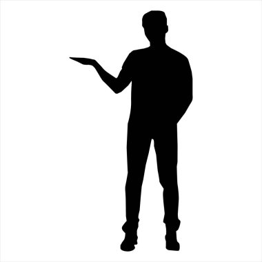 Beyaz arkaplanda insan silueti vektörü