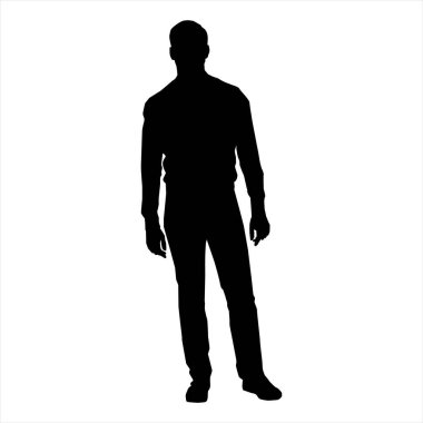 Beyaz arkaplanda insan silueti vektörü