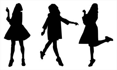 kadın siluetleri vektör