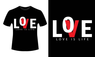 AŞK - Moda Tipografi Tişört Tasarımı 