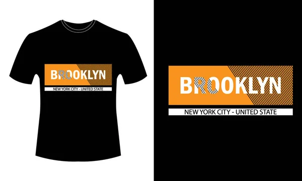 BROOKLYN - TİPOGRAFİSİ T-Tişörtlü DESİGN