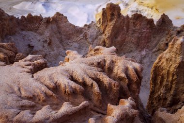 Kum ve kil doku. Arka plan güzel kabartma