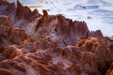 Kum ve kil doku. Arka plan güzel kabartma.