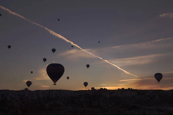Hete Lucht Ballonvlucht Goreme Cappadocië Turkije — Stockfoto