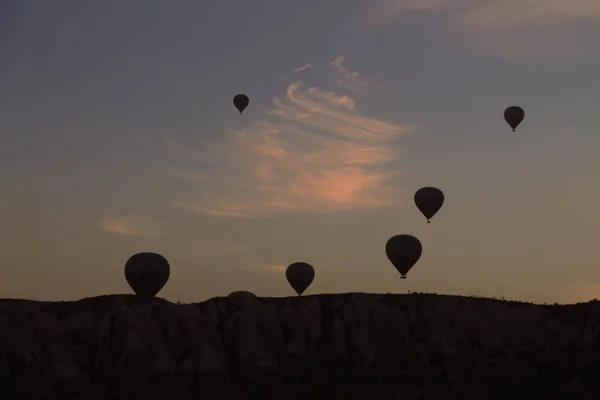 Hete Lucht Ballonvlucht Goreme Cappadocië Turkije — Stockfoto