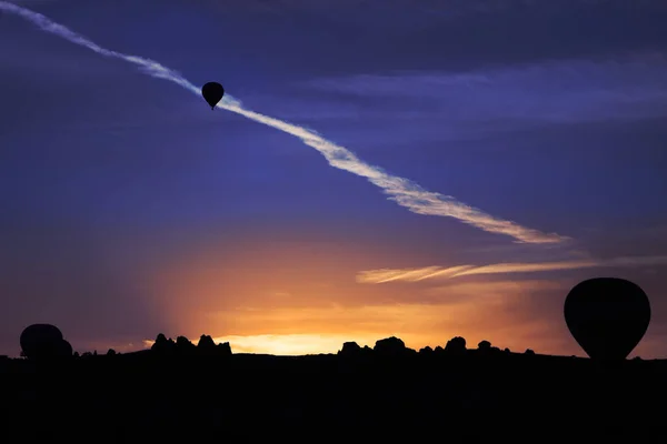 Hete Lucht Ballonvlucht Goreme Cappadocië Turkije — Stockfoto