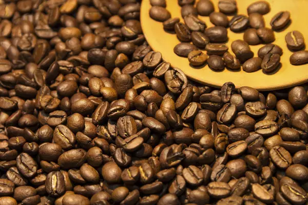 Aromatische koffie bonen uitstekende drink in de ochtend. — Stockfoto