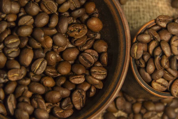 Grãos de café perfumados para café da manhã para café da manhã — Fotografia de Stock