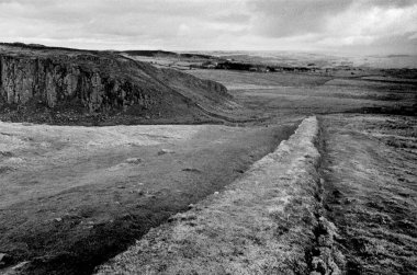 Hadrian's Wall at Steel Rigg, Northumberland, England, UK, 1993