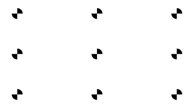 Kamera hareketi takibi için film yapımında kullanılan siyah renkli dijital köşe işaretleyicileri. Şeffaf arkaplanda izole edilmiş ve bir ızgara düzeninde düzenlenmiş.