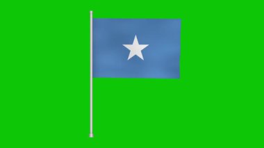 a somalia flag animation with a green screen background. perfect for chroma keying and compositing into your projects. use for motion graphics and other creative endeavors. length: 200