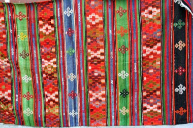 Ankara, Türkiye'de bir balkon asılı güzel halı