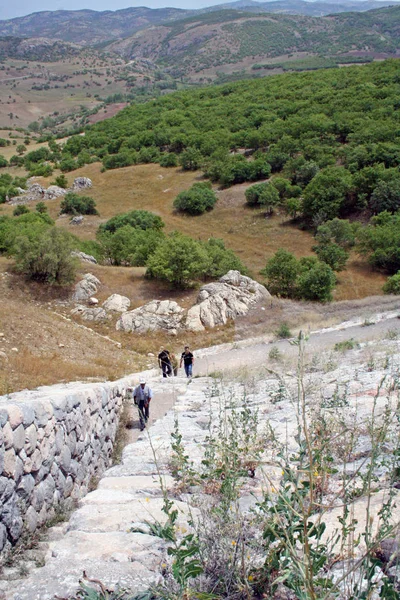 Tajemný Yerkapi Pyramid Archeologické Lokalitě Chattušaš Starobylé Město Hittiti Turecko — Stock fotografie