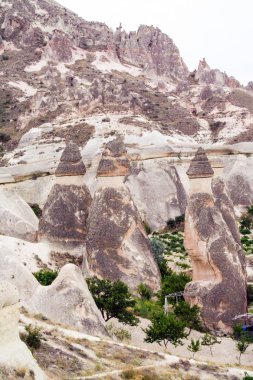 muhteşem kaya oluşumları peri bacaları Vadisi, Göreme içinde Kapadokya denir. 
