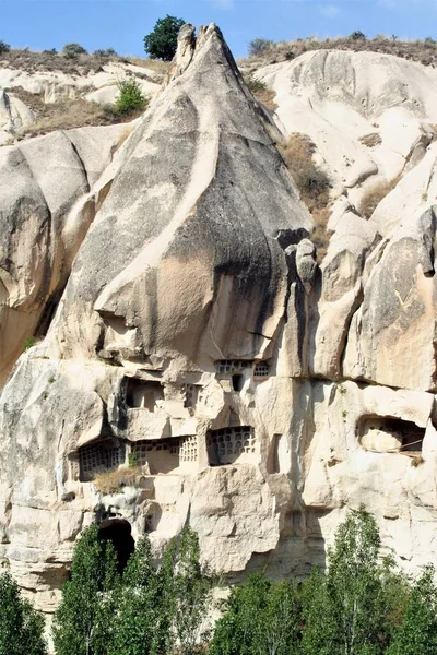 Pemandangan Spektakuler Seluruhnya Dipahat Oleh Erosi Lembah Goreme Dan Sekitarnya — Stok Foto