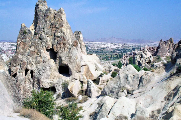 Espectacular Paisaje Enteramente Esculpido Por Erosión Del Valle Goreme Sus —  Fotos de Stock